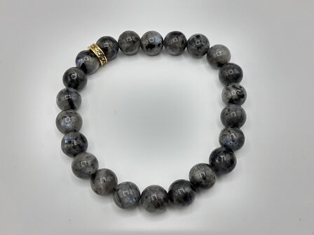 Powerbead zwarte maansteen larvakiet