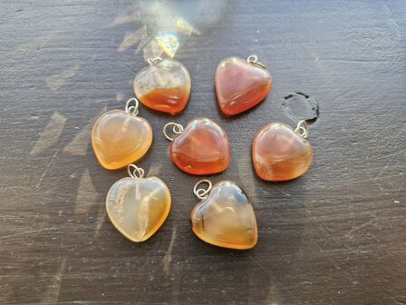 Carneool Healing Hartje hanger 20 mm