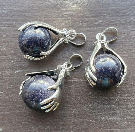 Blauwe goudsteen Healing Hands