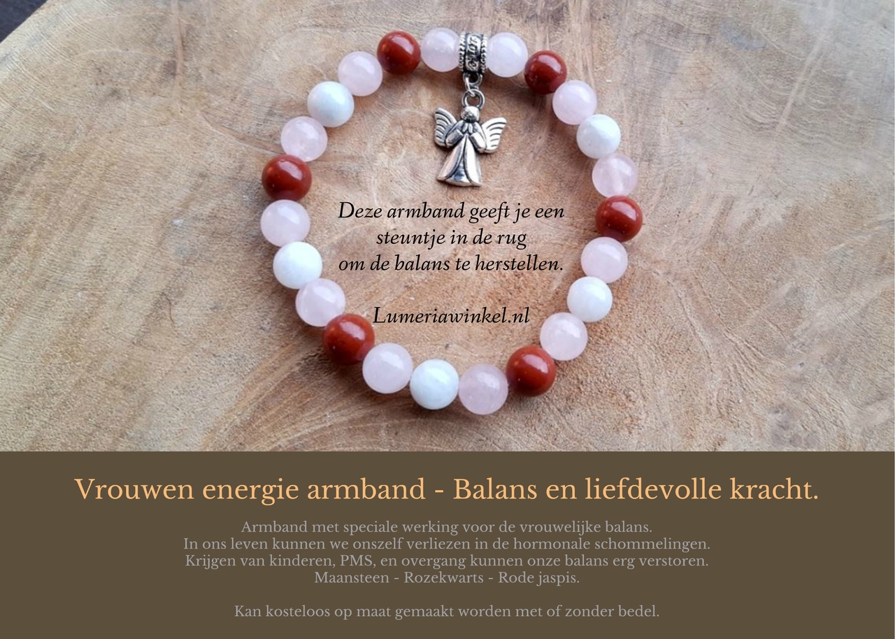 Uitstekend Historicus zak Vrouwen energie armband - Balans en liefdevolle kracht. - Lumeriawinkel  lifestyle decoratie & Spirit