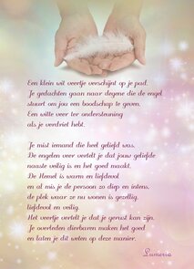 Hoop kaart - De witte veer van troost