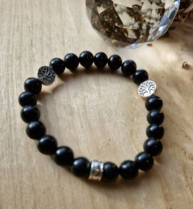 Shungiet armband met tree of life} Shungiet armband met tree of life