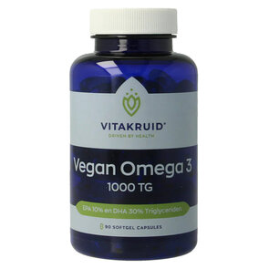 Vitakruid Vegan omega 3 1000 triglyceriden 300 DHA 100 EPA