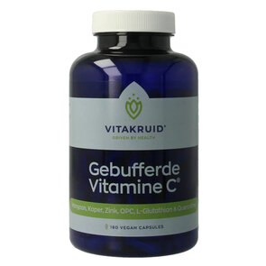 Vitakruid Gebufferde Vitamine C met oa Zink OPC Quercetine - 180 capsules