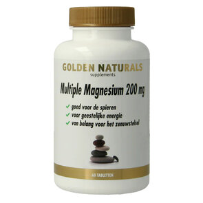 Golden Naturals Multiple magnesium 200mg - 60 tabletten