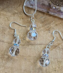 Kristal Licht Set – Oorhangers & Hanger - Aartsengel Raziël – Licht & Wijsheid 
