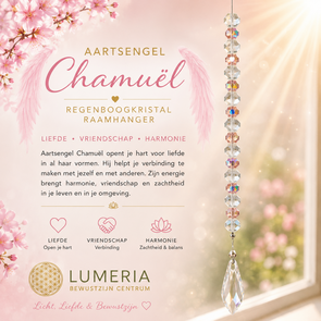 Aartsengel Chamuël Kristal Raamhanger – Liefde, Vriendschap & Harmonie
