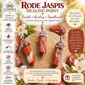 Rode Jaspis Healing Point – kracht, aarding & daadkracht