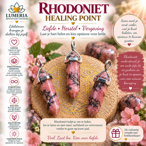 Rhodoniet Healing Point – liefde, emotioneel herstel & vergeving