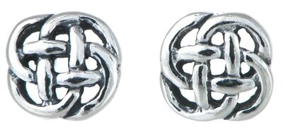 Keltische knoop oorknopjes - Celtic knot 5mm - Toucan of Scotland Sterling Silver.