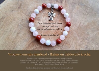 Vrouwen energie armband - Balans en liefdevolle kracht.