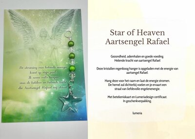 Star of heaven - Aartsengel Rafael energie kristal raamhanger