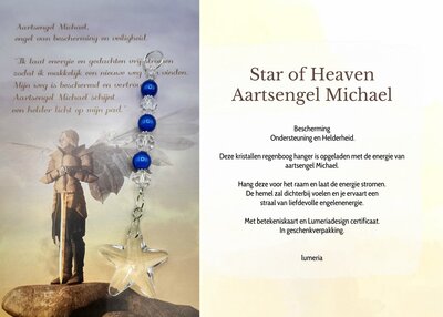 Star of heaven - Aartsengel Michael energie kristal raamhanger