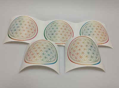 Regenboog - Flower of life - Sticker - Lumeria