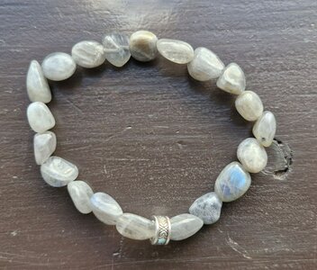 Labradoriet powerbead nugget armband