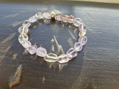 Ametrien kracht armband met nuggets