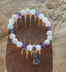 Natuurlijke witte Maansteen Armband – Intuïtie & Inzicht