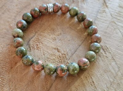 Unakiet powerbead armband | Balans, aarding & groei | Lumeria