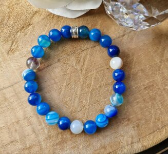 Blauwe Agaat Powerbead Armband – Bescherming & Rust