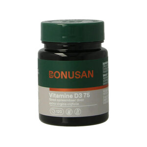 Bonusan Vitamine D3 Forte 75 mcg – Hoge dosering D3 met olijfolie | Voor botten, spieren en weerstand