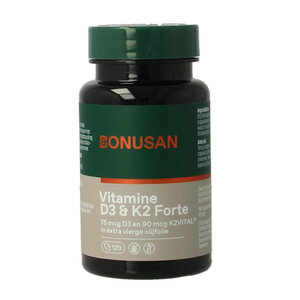Bonusan Vitamine D3 Forte 75 mcg – en Vit K Hoge dosering D3 met olijfolie 