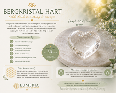 Bergkristal Hart 30 mm – helderheid zuivering - energie 