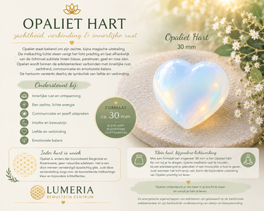 Opaliet Hart 30 mm – zachtheid verbinding  innerlijke rust 