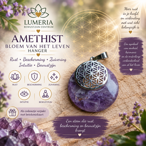 Amethist Bloem van het Leven Hanger – rust, bescherming & bewustzijn