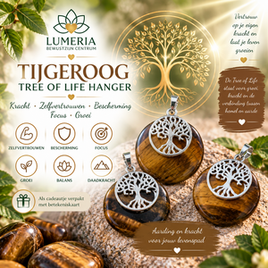 Tijgeroog Tree of Life Hanger – kracht, vertrouwen & groei