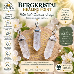 Bergkristal Healing Point – helderheid, zuivering & energie