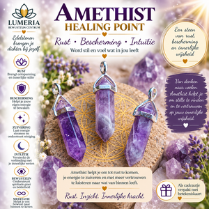 Amethist Healing Point – rust, bescherming & bewustzijn