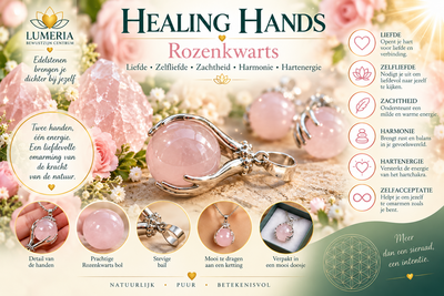 Healing Hands Rozenkwarts – Liefde, Zelfliefde & Zachtheid