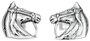 Paarden hoofd oorknopjes - Sterling Silver - Toucan of Scotland_