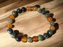 Zachte aardende kracht powerbead armband - Carneool - Elderiet en Labradoriet_