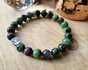 Robijn in Zoisiet armband met tree of life_