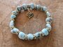 Larimar armband nuggets | Bij jezelf blijven & rust met hartje | Lumeria_