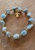 Larimar armband nuggets | Bij jezelf blijven & rust met engeltje | Lumeria_