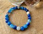 Blauwe Agaat powerbead armband | Bescherming & rust | Lumeria_