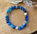 Blauwe Agaat powerbead armband | Bescherming & rust | Lumeria_