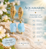 Ruwe Aquamarijn Oorhangers – goudkleurig_