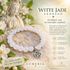 Witte Jade Armband 8 mm – Lotus _