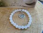Witte Jade Armband 8 mm – Lotus _