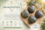 Drakensteen Hart 30 mm – kracht, groei & levensenergie 🐉💚_